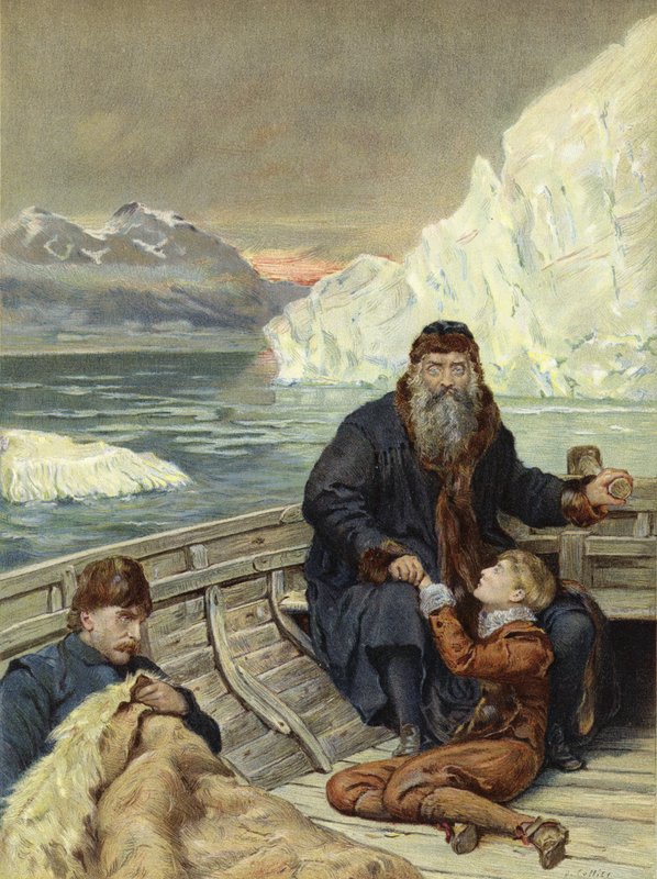 Henry Hudsons sidste rejse (chromolitho) af John Collier