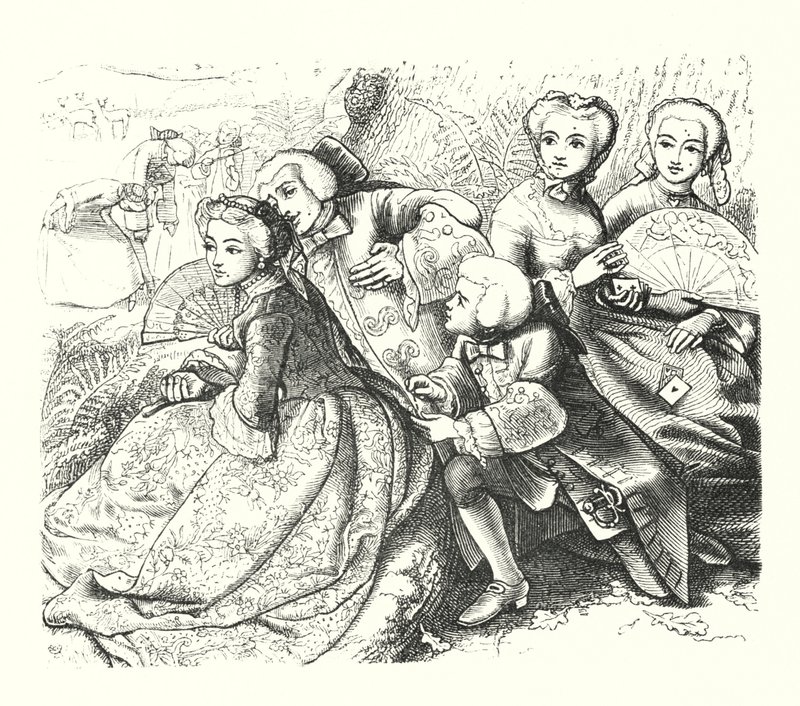The Talking Oak (gravering) af John Everett (after) Millais