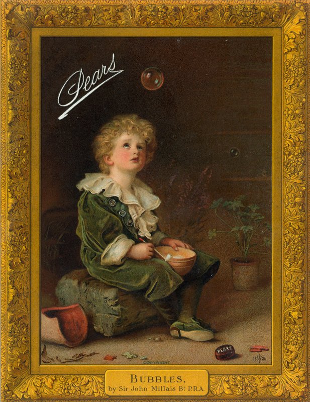 Bobler (chromolitho) af John Everett Millais