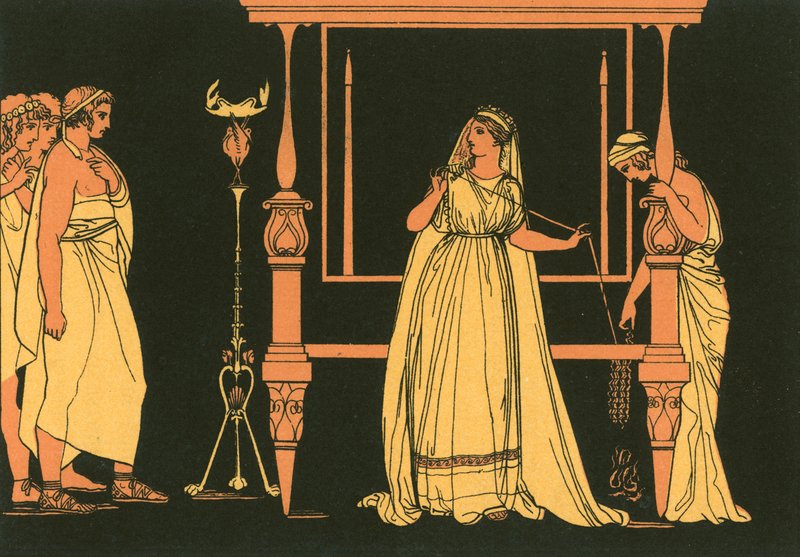 Penelope overrasket af bejlerne af John Flaxman