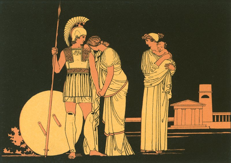 Mødet mellem Hector og Andromache af John Flaxman
