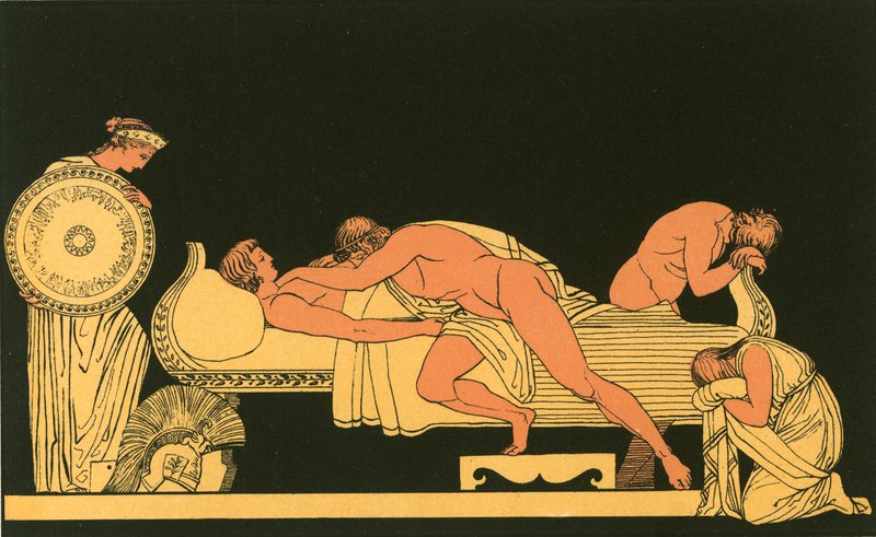 Thetis bringer rustningen til Achilleus af John Flaxman