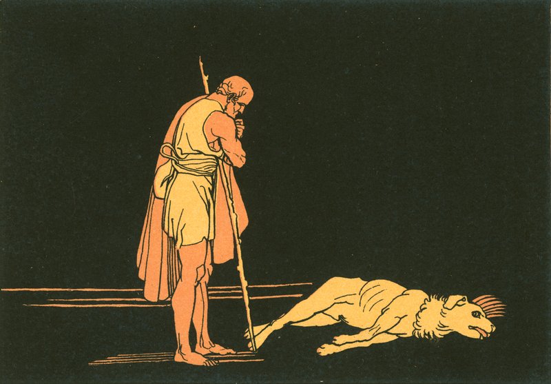 Ulysses og hans hund af John Flaxman