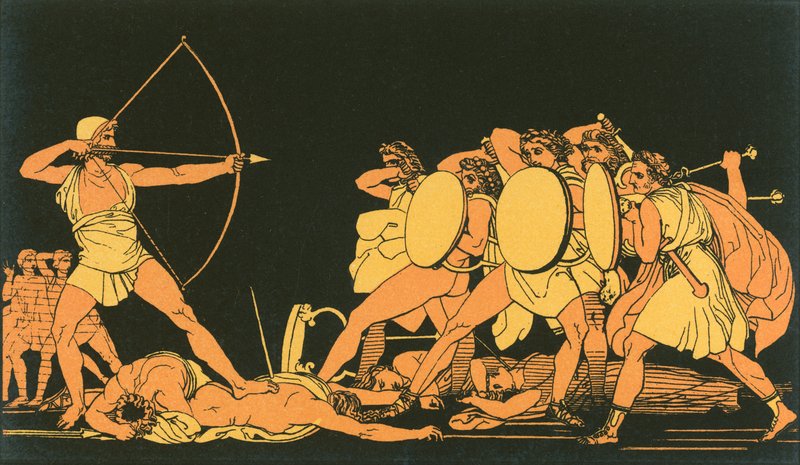 Ulysses dræber bejlerne af John Flaxman