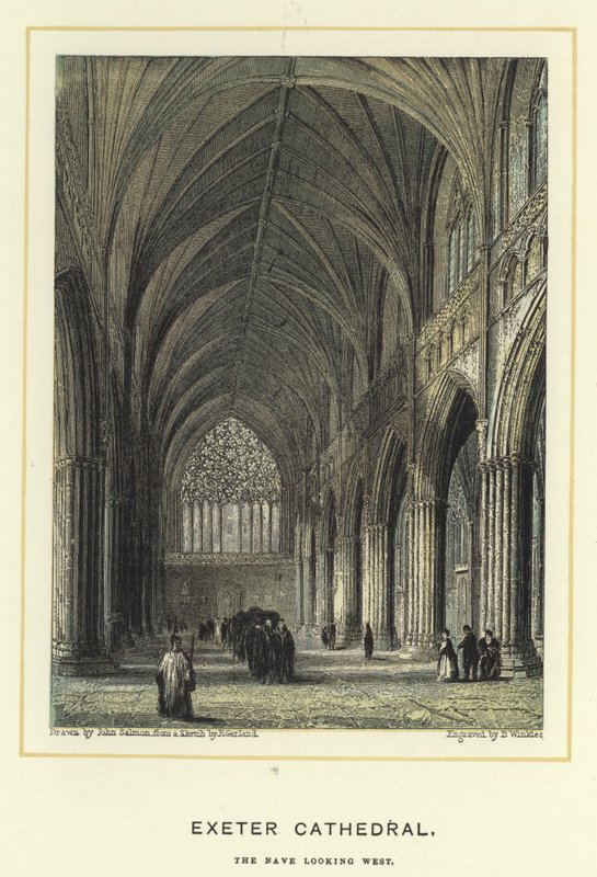 Exeter Cathedral, skibet mod vest af John Francis Salmon