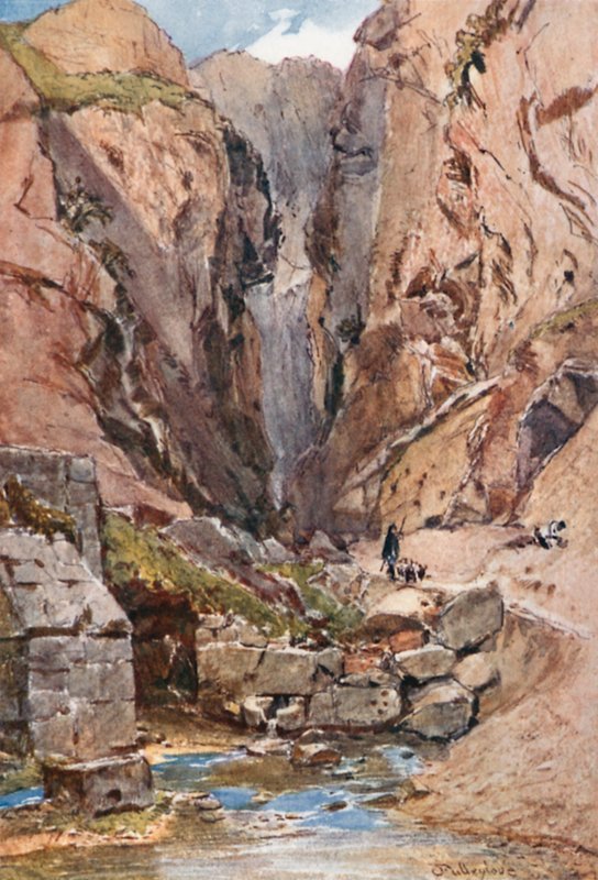 Delphi. Castalian Gorge og Spring af John Fulleylove