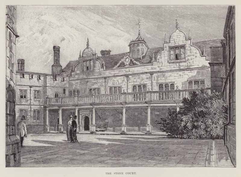 Knole House, The Stone Court (litho) af John Fulleylove