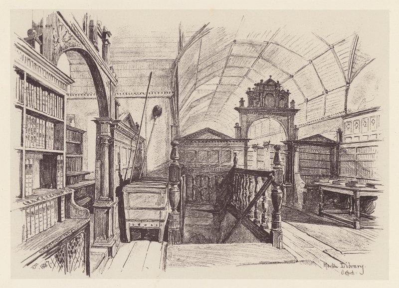 Merton Bibliotek (litografi) af John Fulleylove
