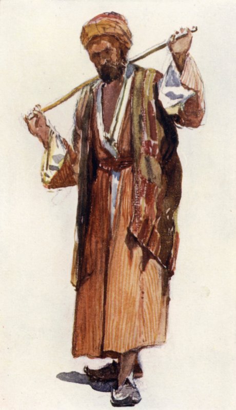 Syrisk hyrde (farve litho) af John Fulleylove