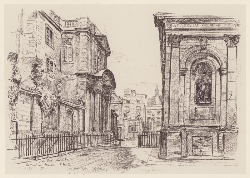 The Ashmolean Museum (litografi) af John Fulleylove