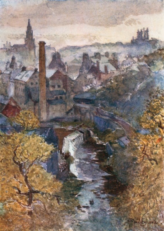 The Water of Leith fra Dean Bridge af John Fulleylove