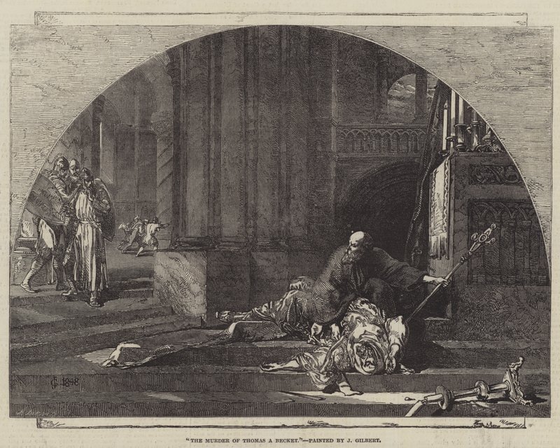 Mordet på Thomas A Becket af John Gilbert