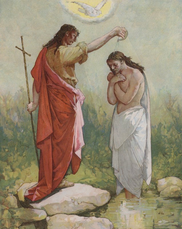 Johannes døber Jesus af John Lawson
