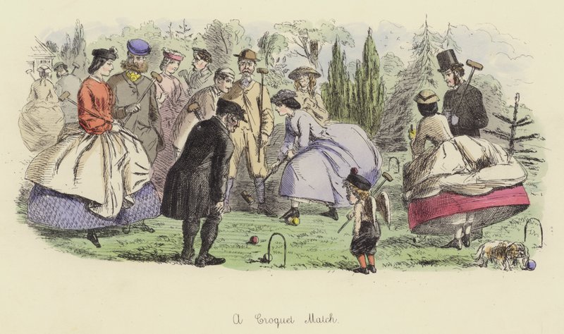 En kroketkamp af John Leech