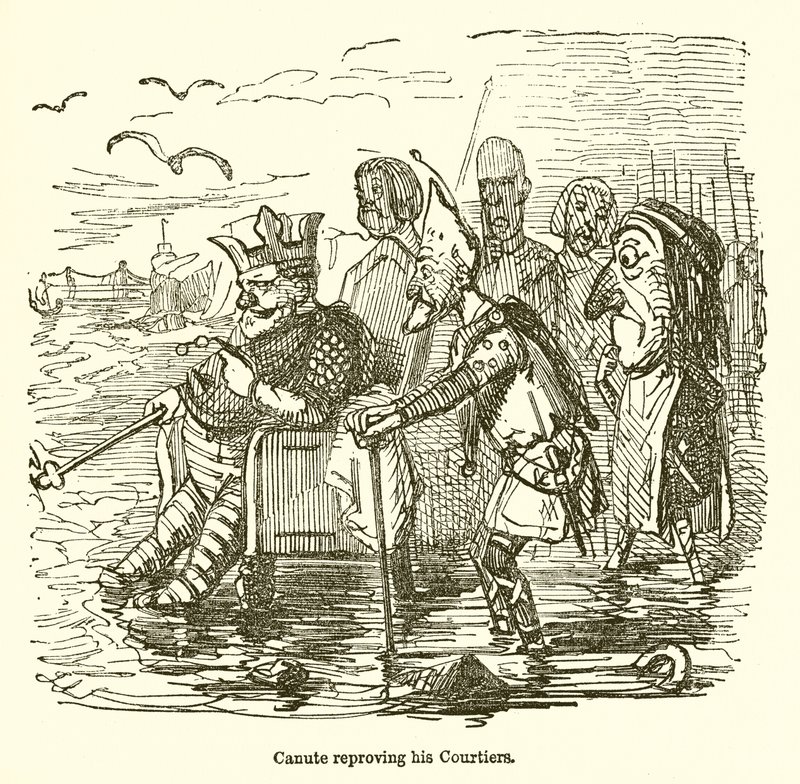 Knud irettesætter sine hoffolk af John Leech