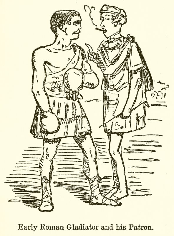 Tidlig romersk gladiator og hans protektor af John Leech