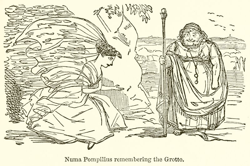 Numa Pompilius mindes grotten af John Leech