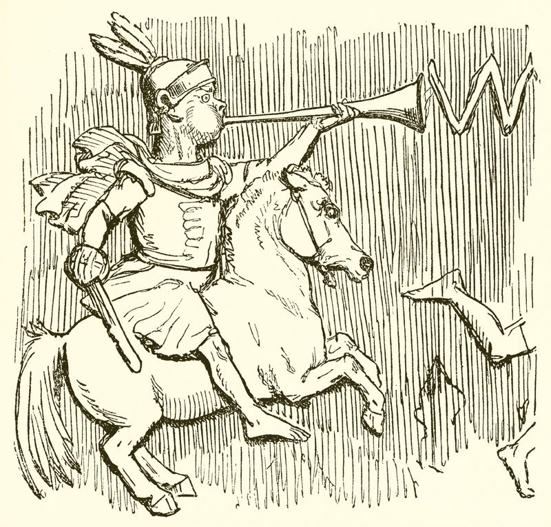 romersk soldat til hest af John Leech