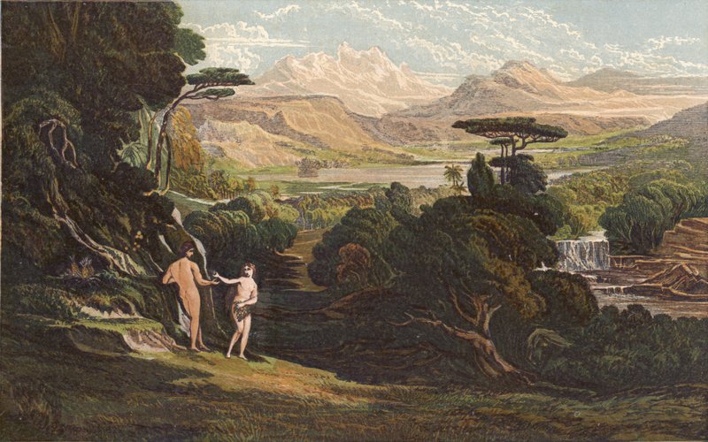 Edens Have (chromolitho) af John Martin