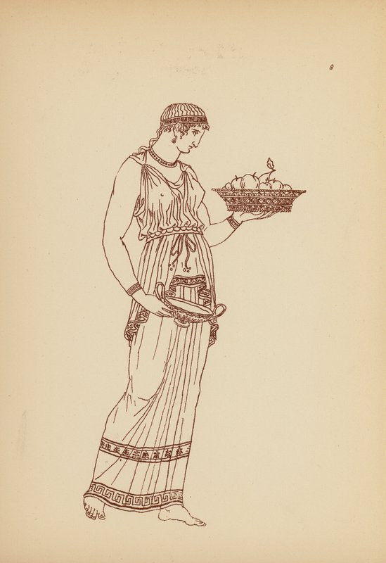 Antik græsk kvindedragt (litografi) af John Moyr Smith