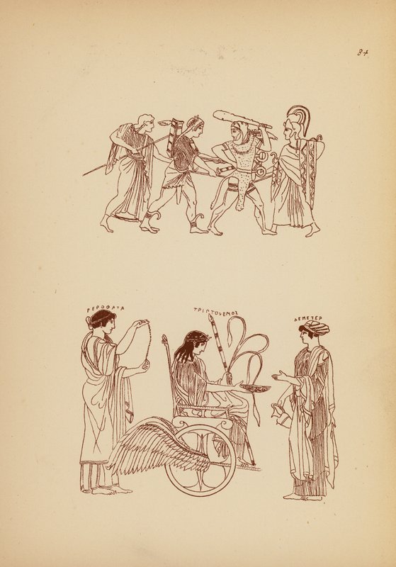 Antik græsk kvindedragt (litografi) af John Moyr Smith
