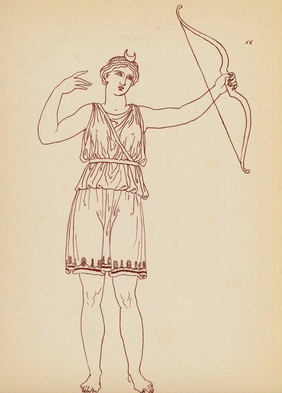 Antik græsk kvindedragt (litografi) af John Moyr Smith
