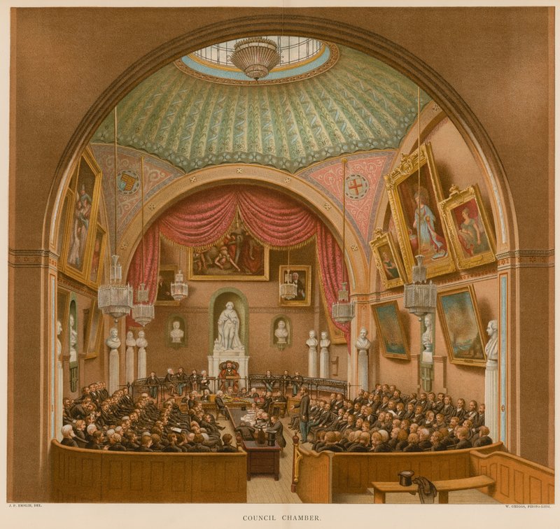 Council Chamber, Guildhall, London af John Phillipp Emslie