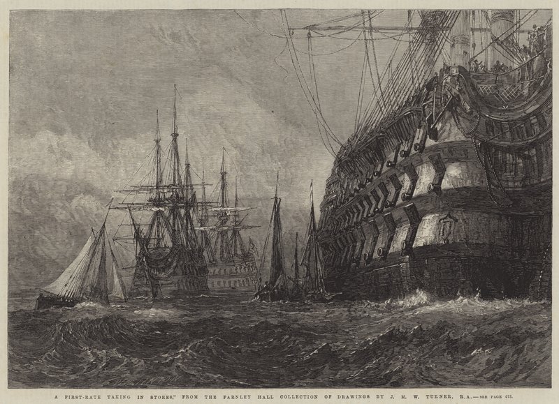En førsteklasses indtagelse i butikker af Joseph Mallord William Turner