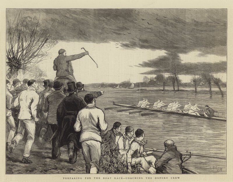 Forberedelse til Boat Race, coaching af Oxford Crew af Joseph Nash