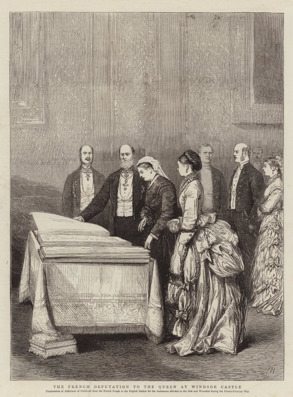 Den franske deputation til dronningen på Windsor Castle af Joseph Nash