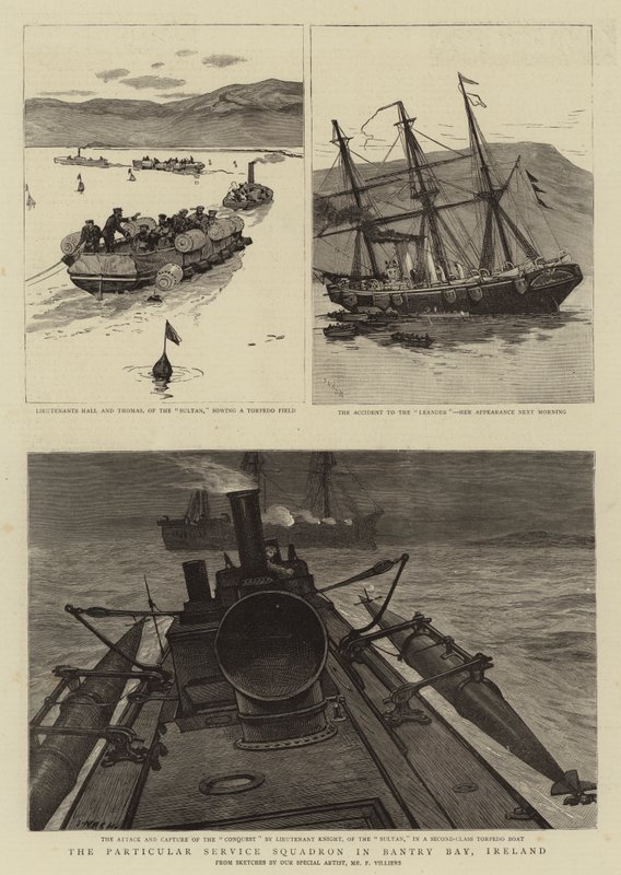 The Particular Service Squadron i Bantry Bay, Irland af Joseph Nash