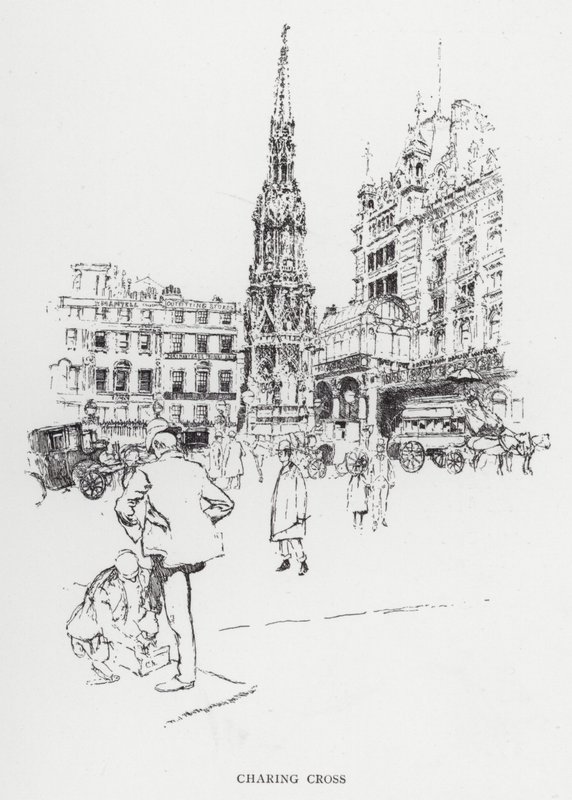 Charing Cross (litho) af Joseph (after) Pennell