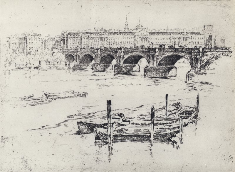 Somerset House (litho) af Joseph (after) Pennell