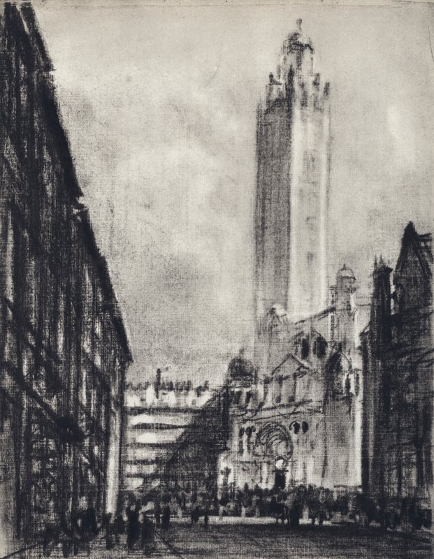 Katedralen, Westminster (litho) af Joseph (after) Pennell