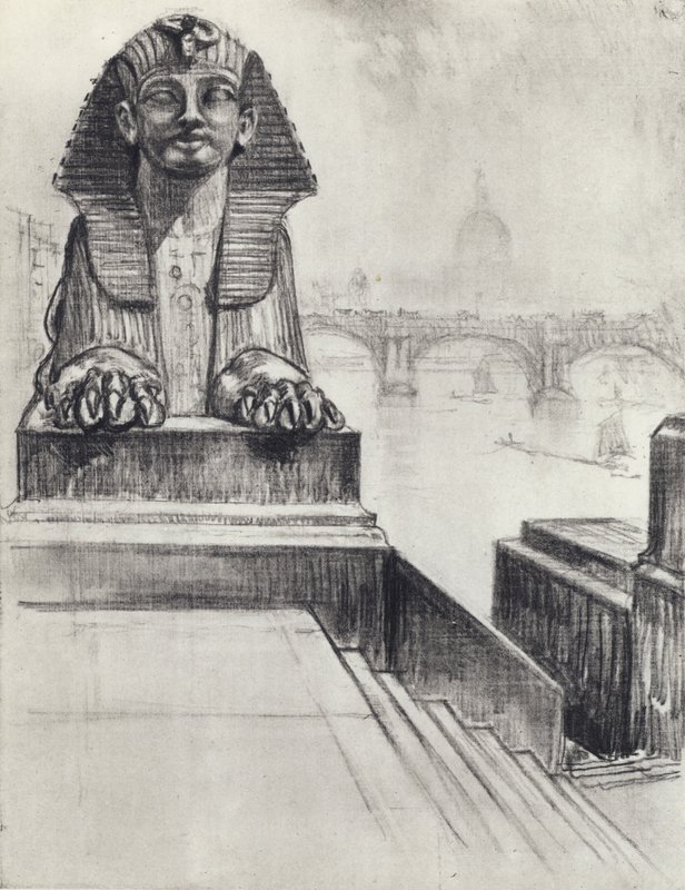 Sfinxen (litho) af Joseph (after) Pennell