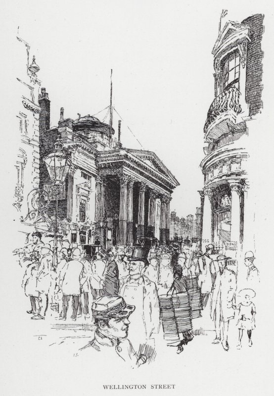 Wellington Street (litho) af Joseph (after) Pennell