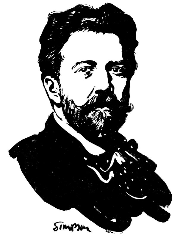 Sir Henry J Wood (litografi) af Joseph (after) Simpson
