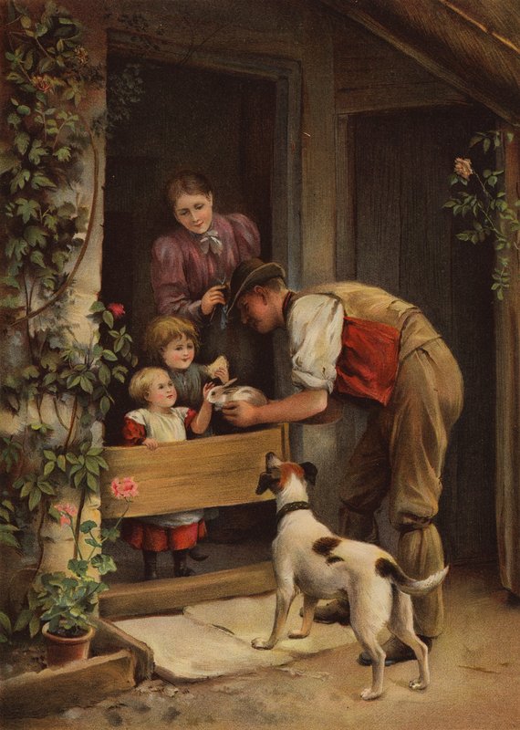 "Der er ikke noget sted som hjemme" (chromolitho) af Joseph Clark