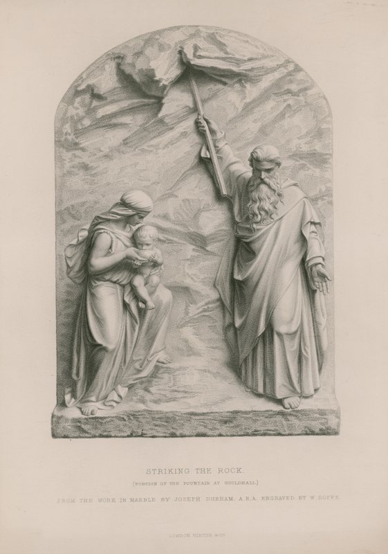 Moses slår klippen af Joseph Durham
