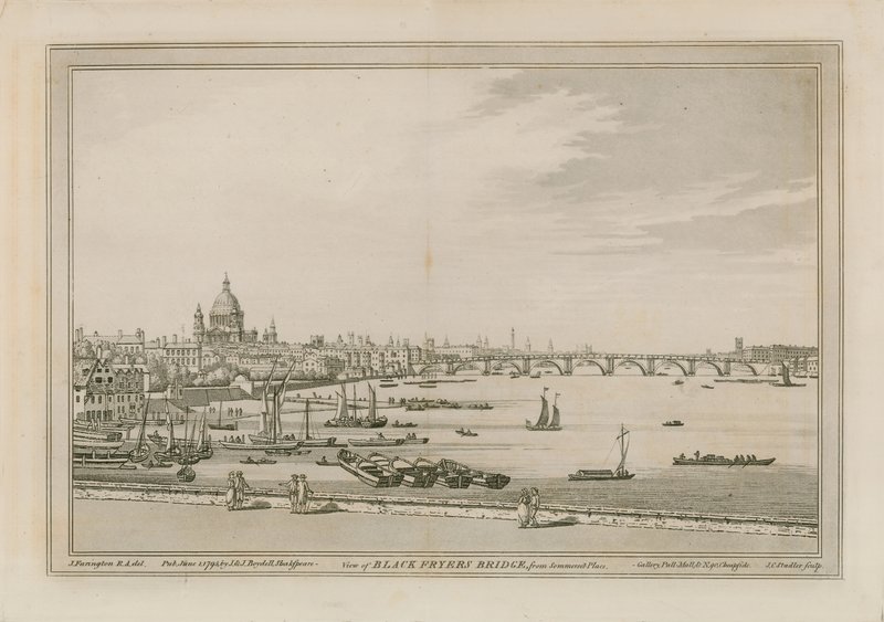 Blackfriars Bridge af Joseph Farington