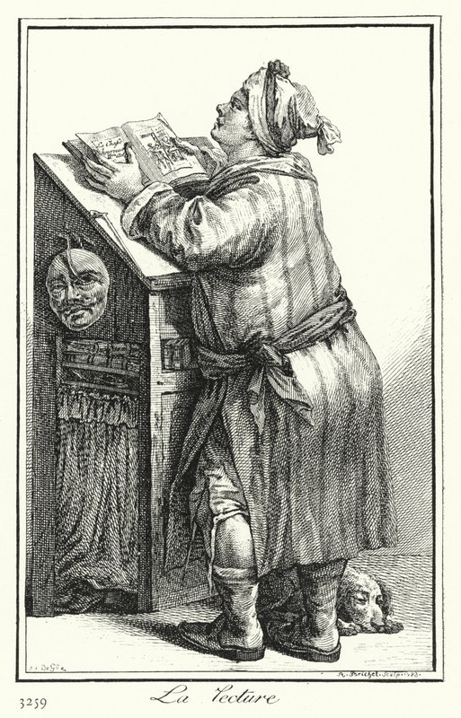 Læsning (gravering) af Joseph Franz von (after) Goez