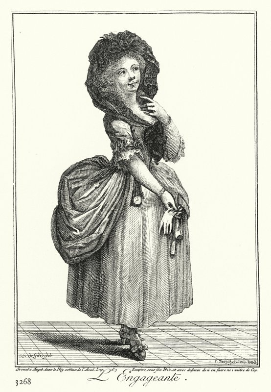 Den charmerende pige (gravering) af Joseph Franz von (after) Goez