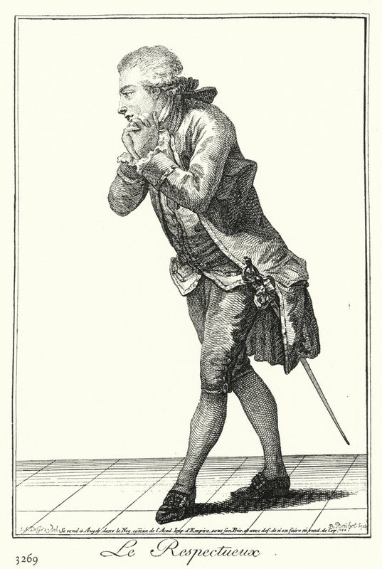Den respektfulde mand (gravering) af Joseph Franz von (after) Goez