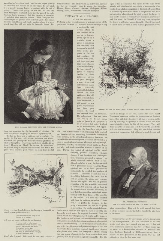 Alfred, Baron Tennyson, digterpristager af Joseph Holland Tringham