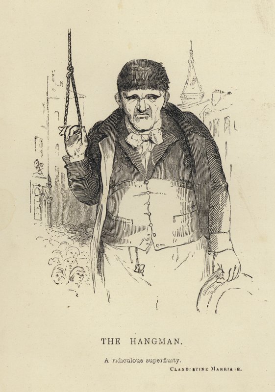 Kenny Meadows: The Hangman (gravering) af Joseph Kenny (after) Meadows