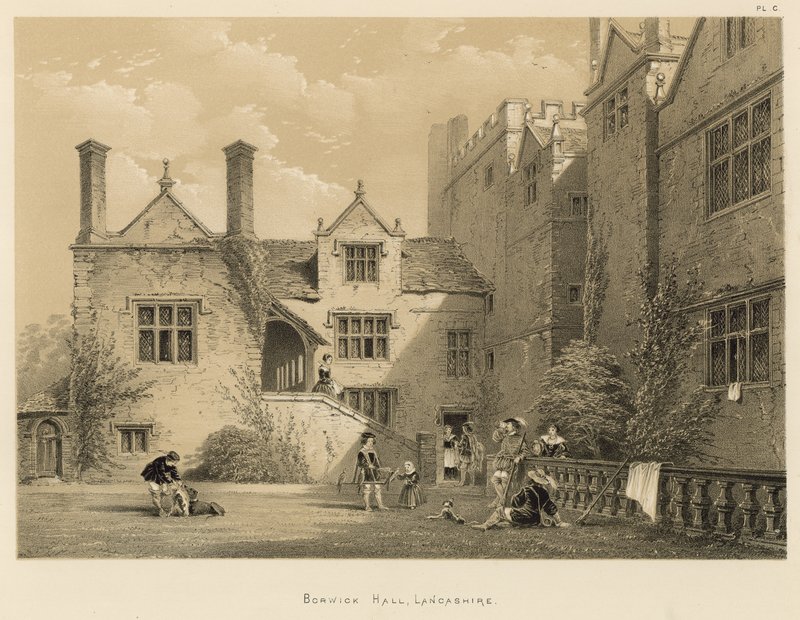 Borwick Hall, Lancashire af Joseph Nash