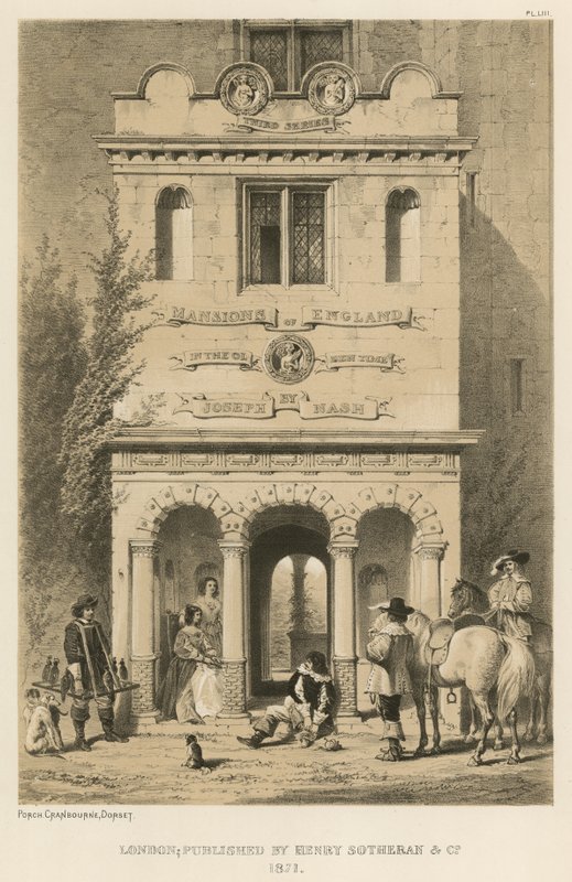 Porch, Cranborne, Dorset af Joseph Nash