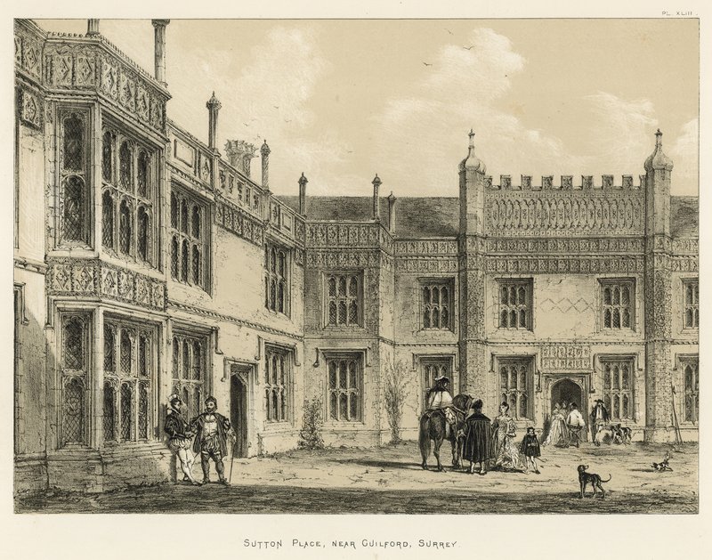 Sutton Place, nær Guildford, Surrey af Joseph Nash