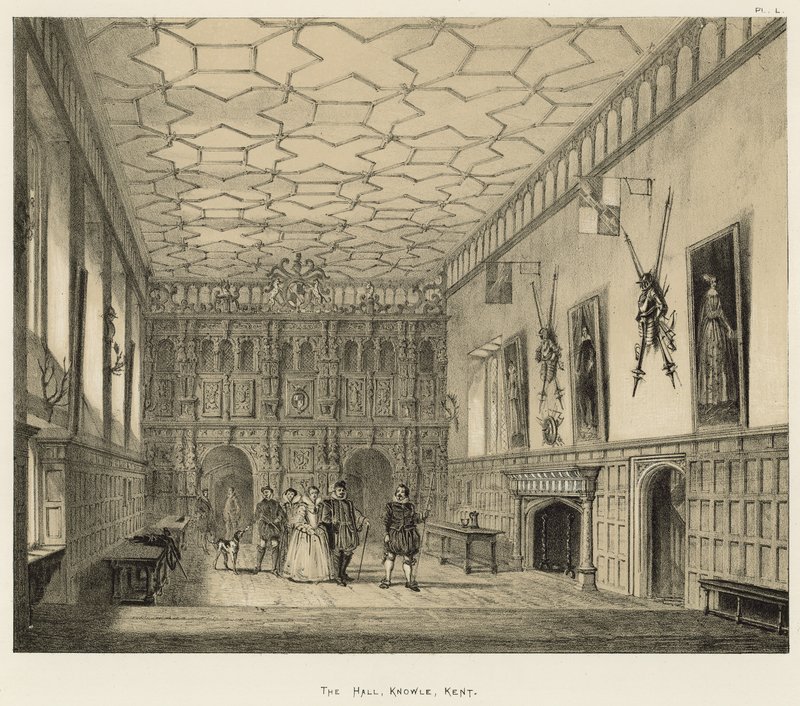 The Hall, Knowle, Kent af Joseph Nash