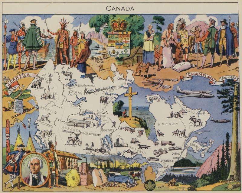Canada (farvelitografi) af Joseph Porphyre Pinchon